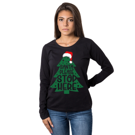 damska-bluza-s-dulug-rukav-cherna-santa-please-stop-here-cooltee