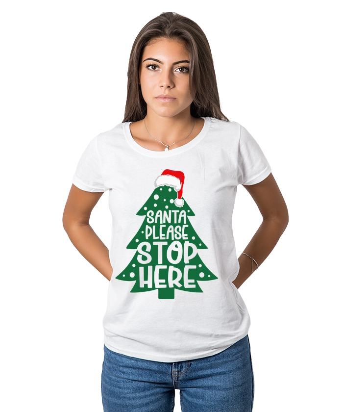 damska-teniska-santa-please-stop-here-cooltee