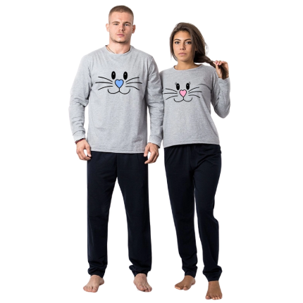 pijami-za-dvoiki-s-dulug-rukav-bunny-faces-cooltee