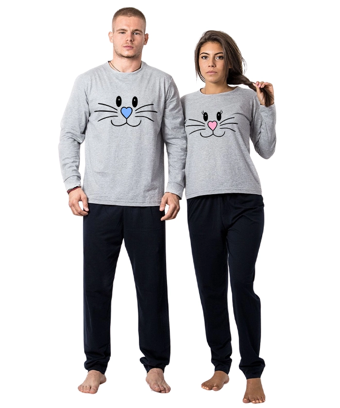 pijami-za-dvoiki-s-dulug-rukav-bunny-faces-cooltee