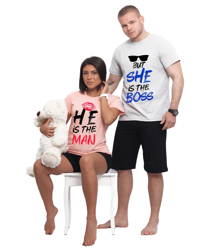pijami-za-dvoiki-s-kus-rukav-he-is-the-man-but-she-is-the-boss-cooltee