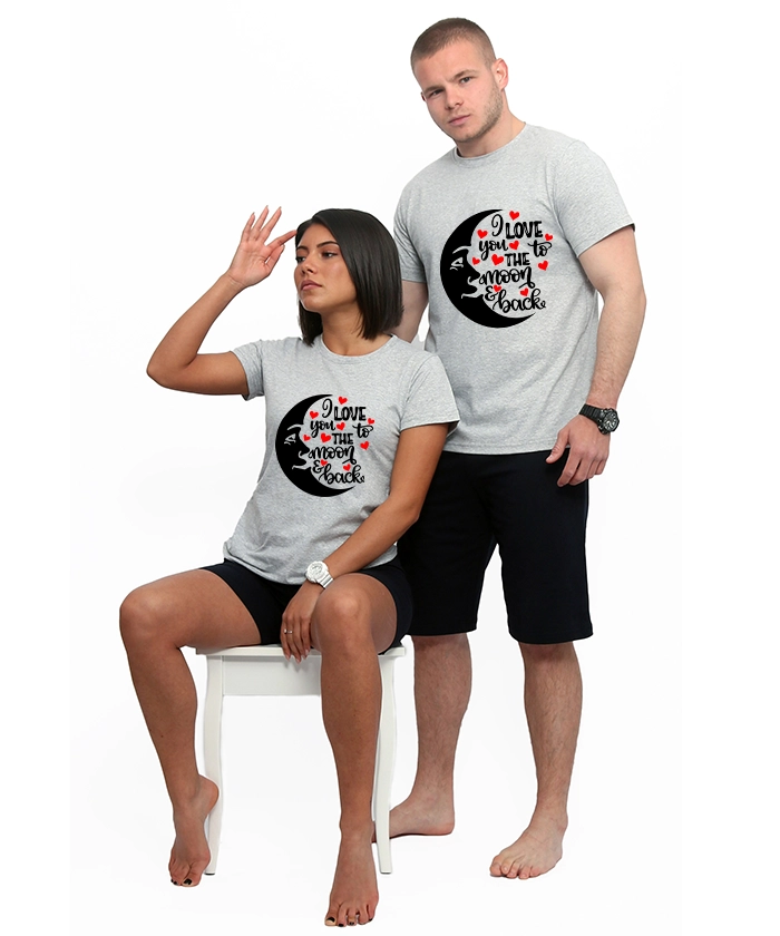 pijami-za-dvoiki-s-kus-rukav-sivi-moon-cooltee
