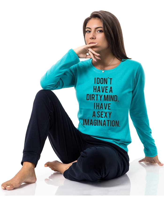 dirty-mind-damska-pijama-menta-cooltee