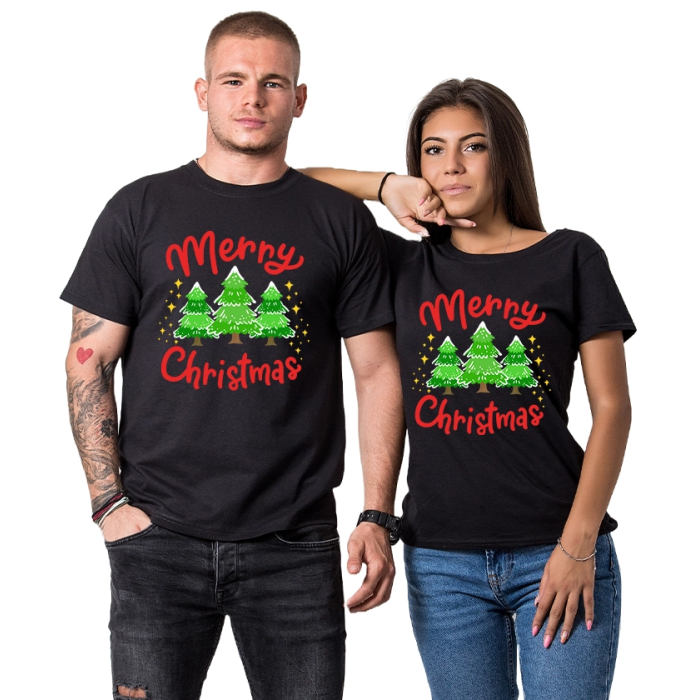 koledni-cherni-teniski-za-dvoiki-christmas-tree-cooltee