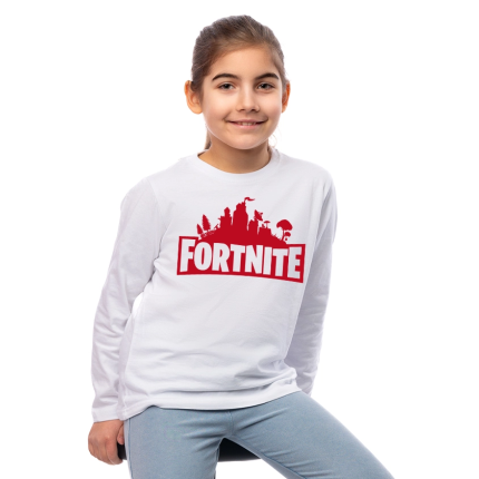 detska-bqla-bluza-s-dulug-rukav-fortnite-cooltee