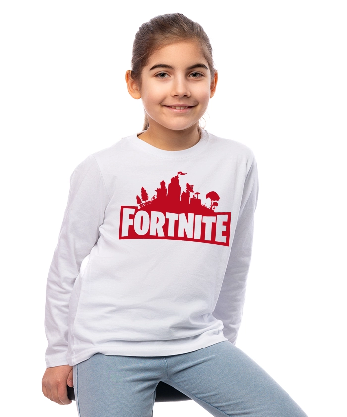 detska-bqla-bluza-s-dulug-rukav-fortnite-cooltee