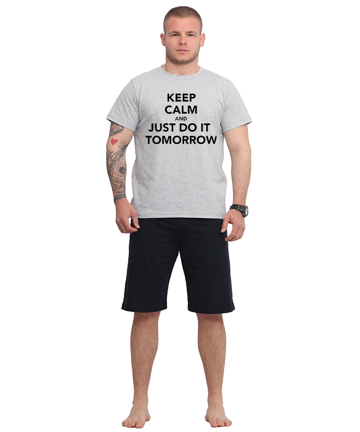 just-do-it-tomorrow-mujka-pijama-s-kus-rukav-cooltee